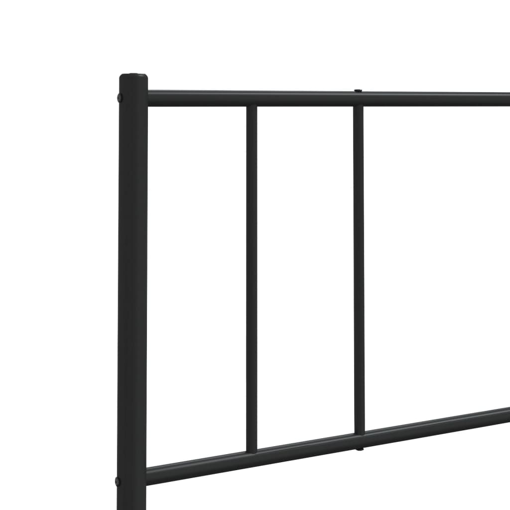 vidaXL Metal Replace Headboard Black 200 cm