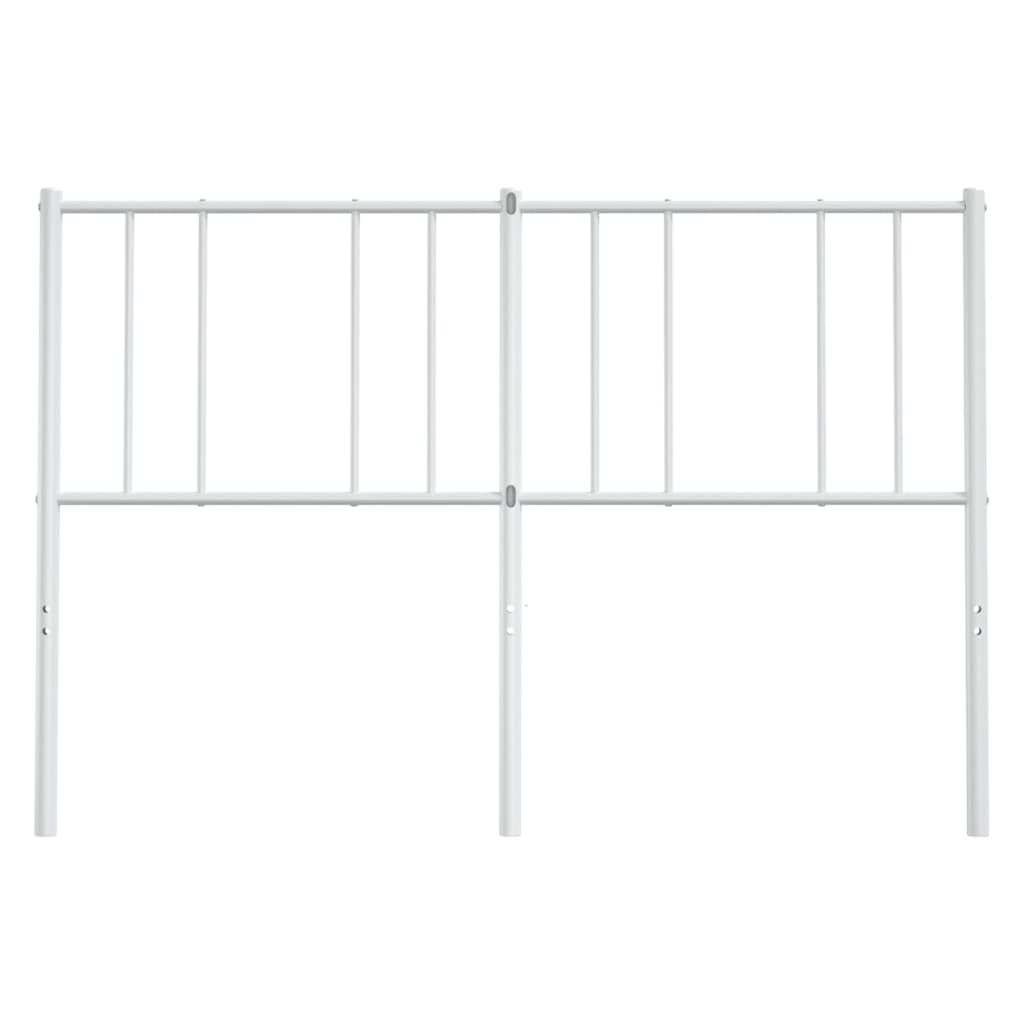 vidaXL Metal Replace Headboard White 135 cm