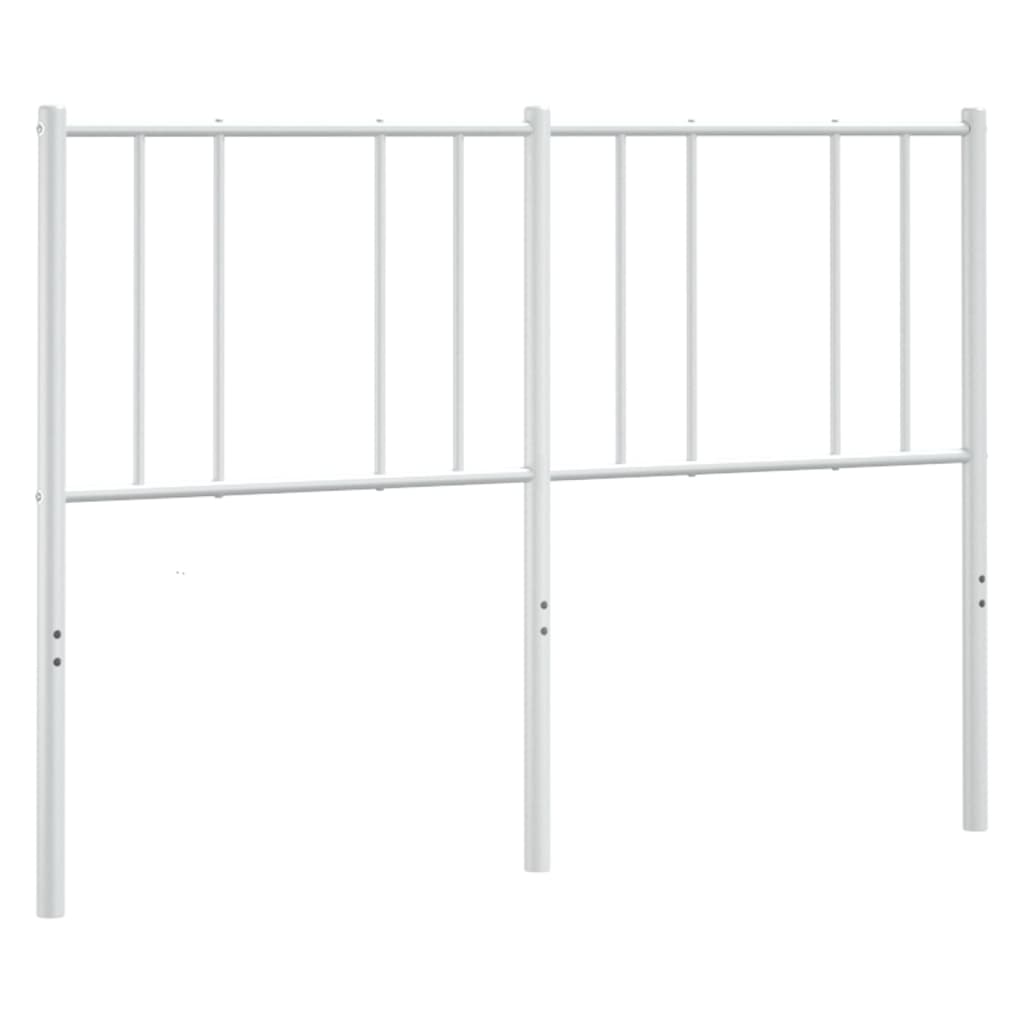 vidaXL Metal Replace Headboard White 135 cm