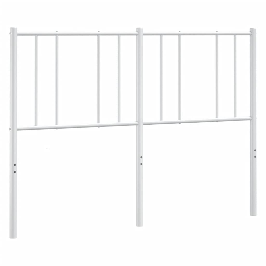 vidaXL Metal Replace Headboard White 150 cm