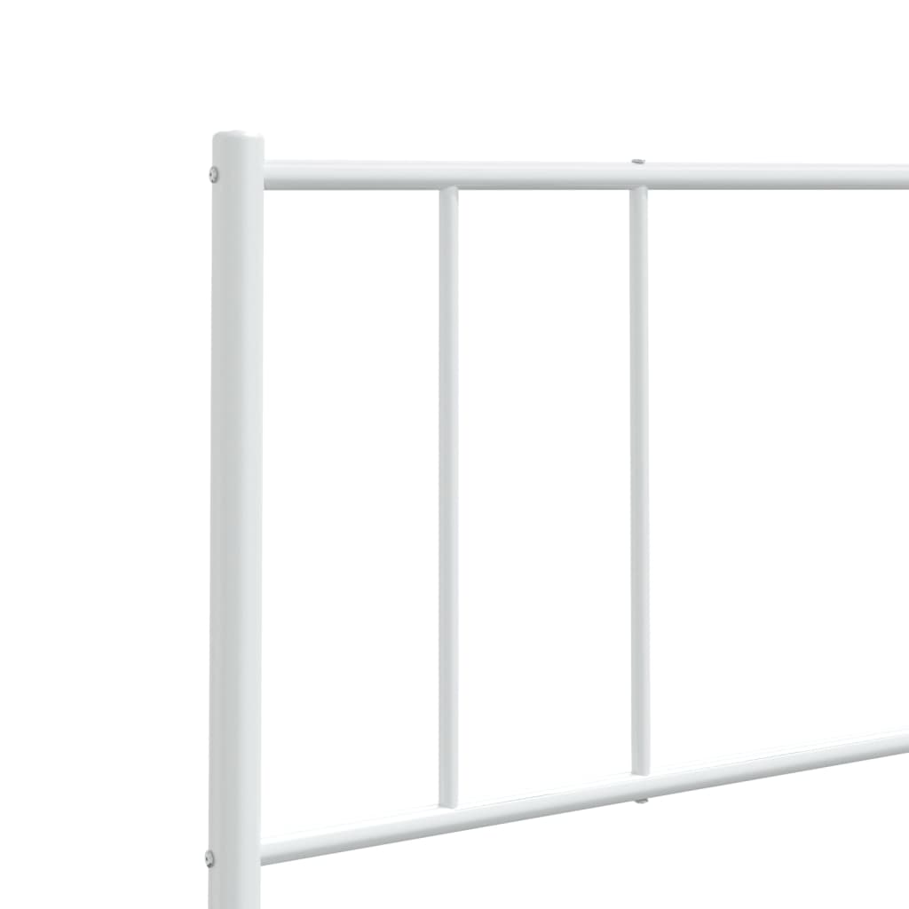 vidaXL Metal Replace Headboard White 150 cm