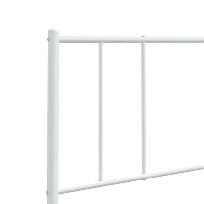 vidaXL Metal Replace Headboard White 150 cm