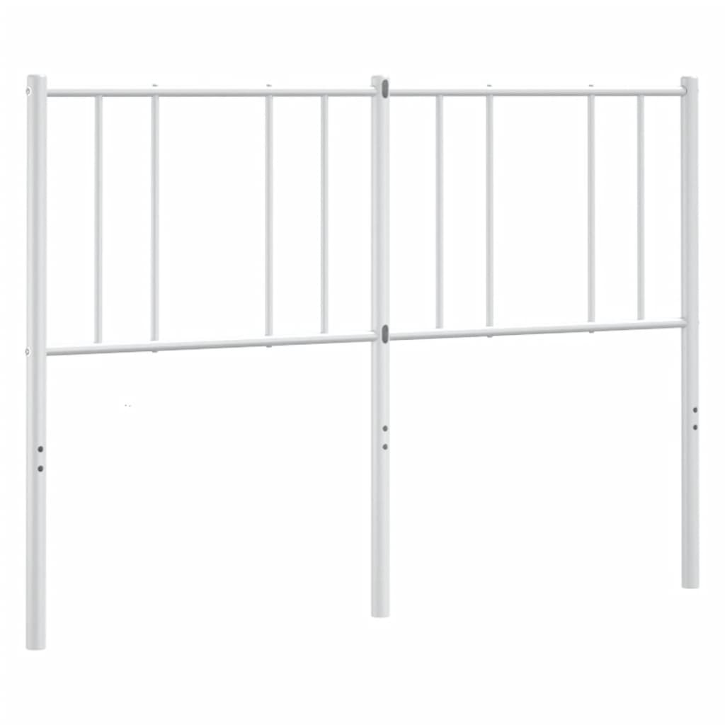 vidaXL Headboard | White | Steel | Double | Headboard | Rectangular