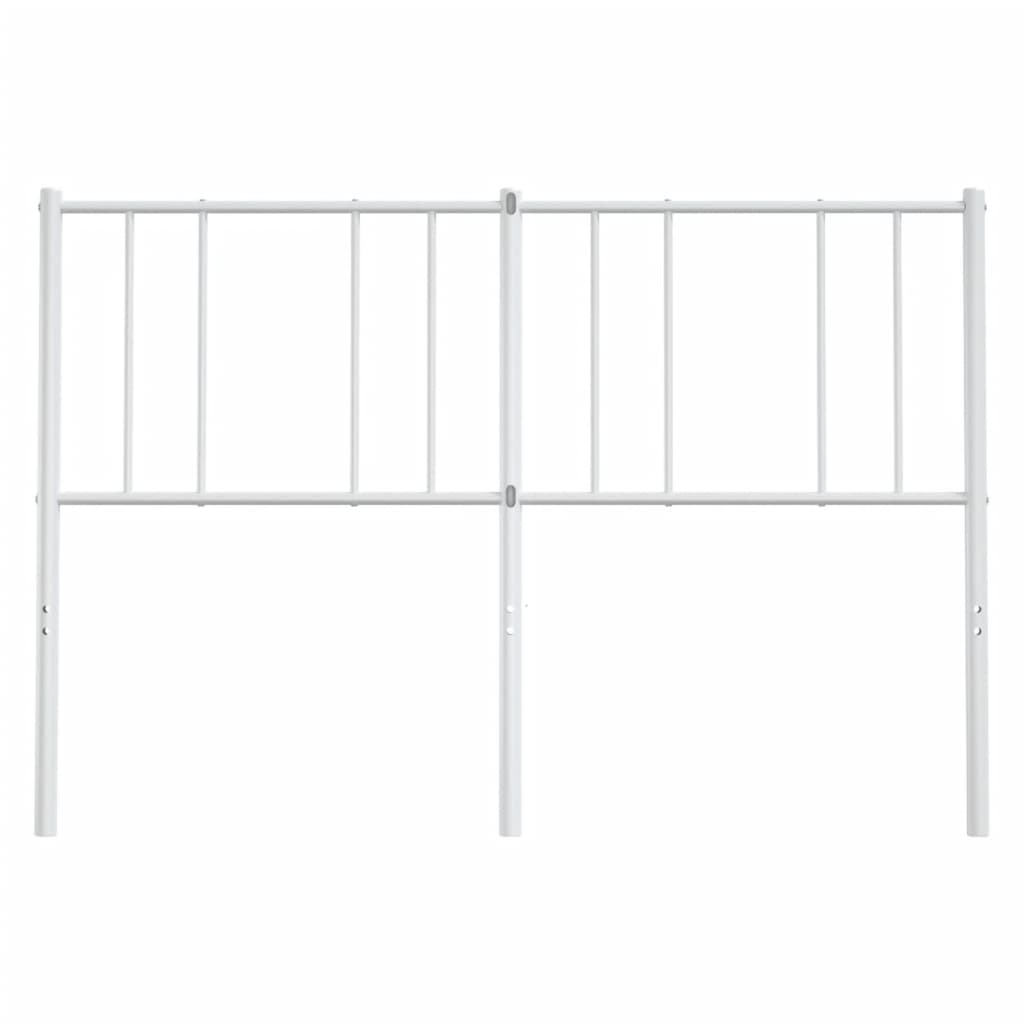 vidaXL Headboard | White | Steel | Double | Headboard | Rectangular