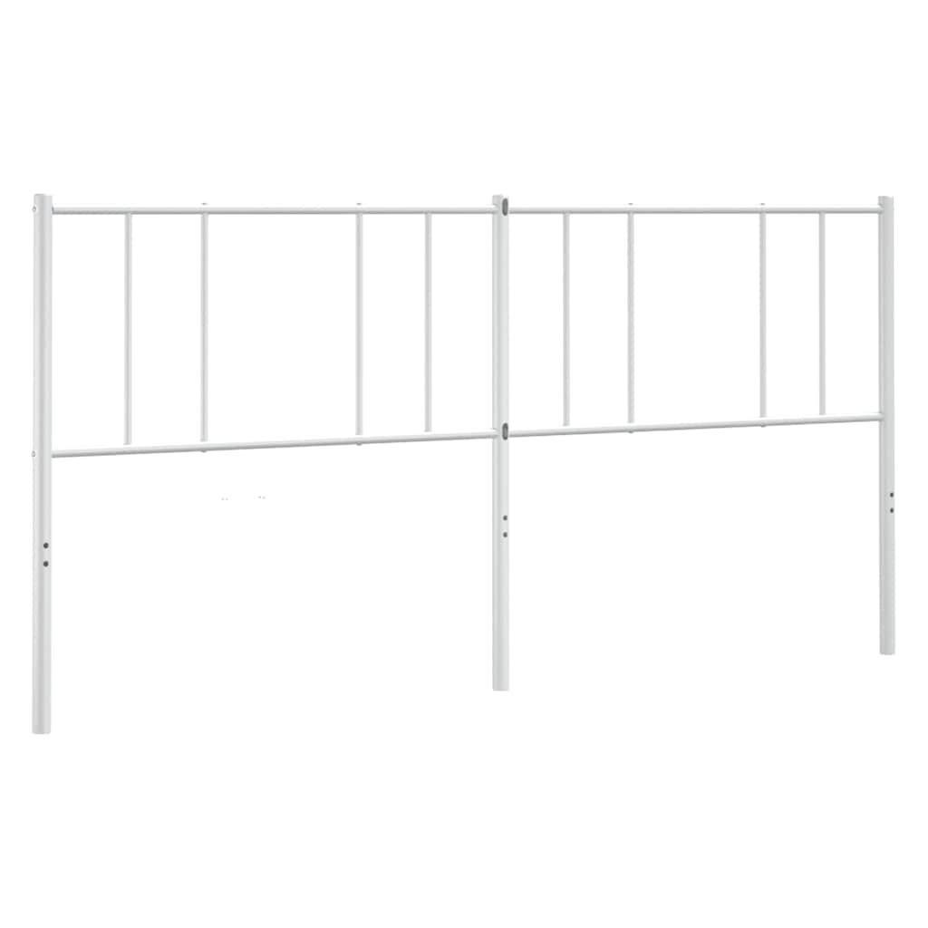 vidaXL Metal Replace Headboard White 180 cm