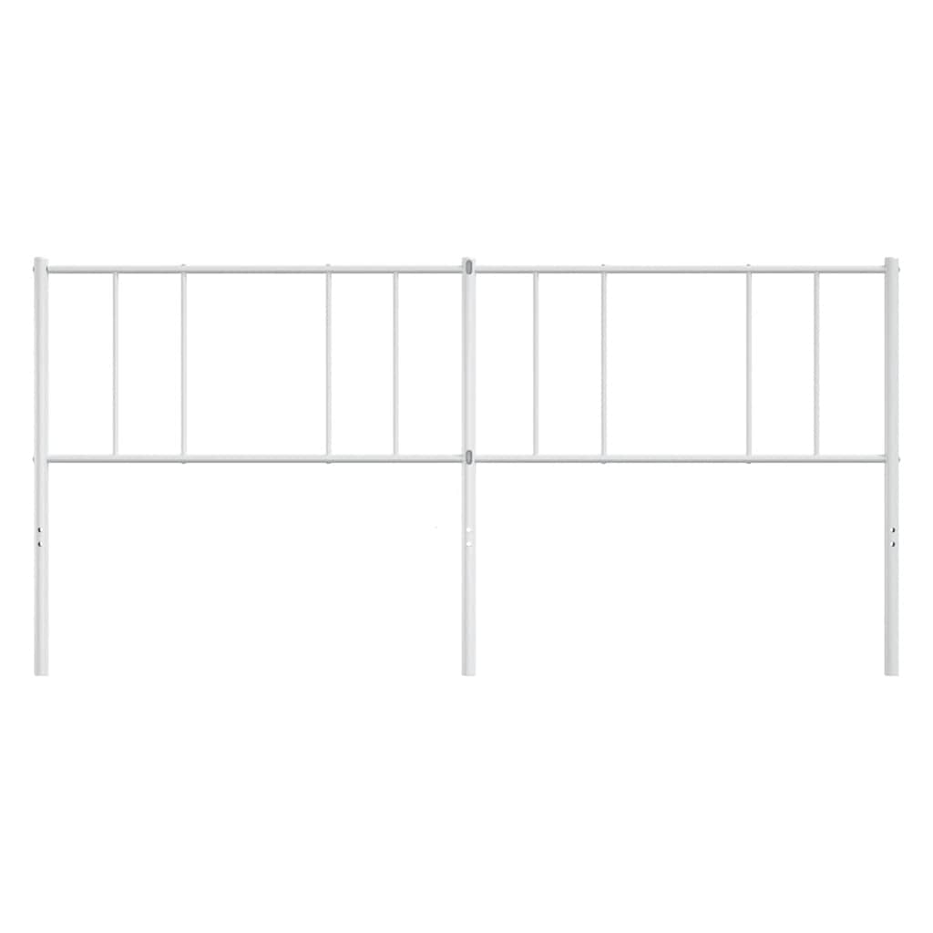 vidaXL Metal Replace Headboard White 180 cm