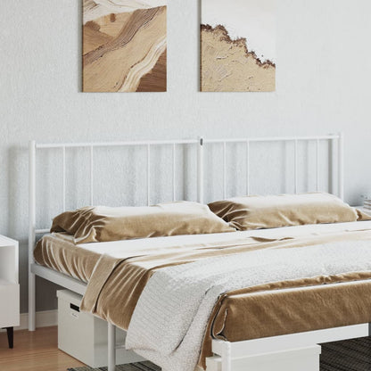 vidaXL Headboard | White | Powder-Coated Steel | 200 cm |  Sturdy | Headboard
