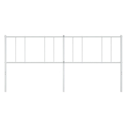 vidaXL Headboard | White | Powder-Coated Steel | 200 cm |  Sturdy | Headboard