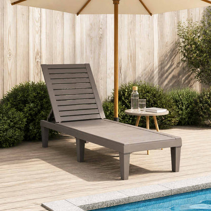 vidaXL Sun Lounger Light Brown 155x58x83 cm Polypropylene