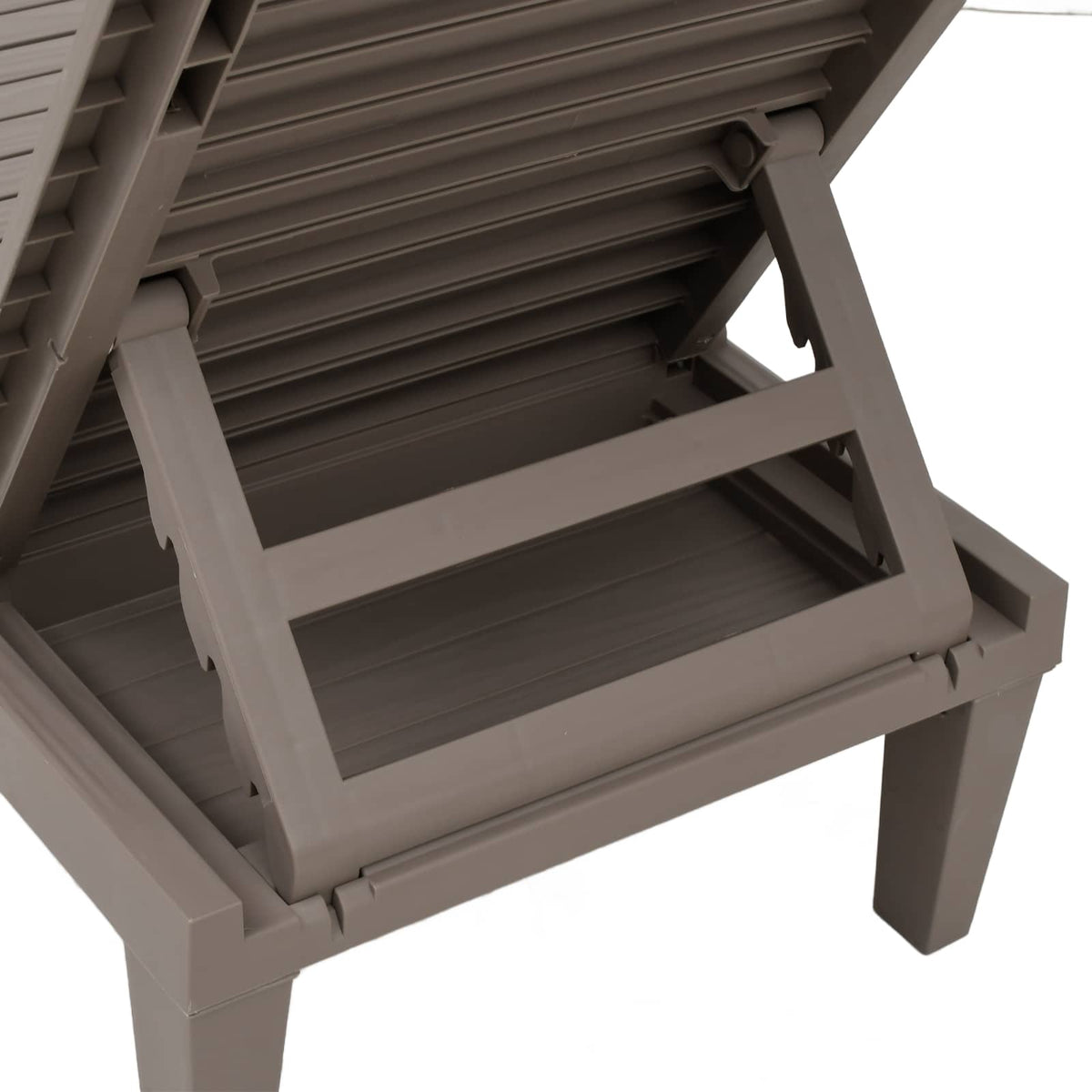 vidaXL Sun Lounger Light Brown 155x58x83 cm Polypropylene