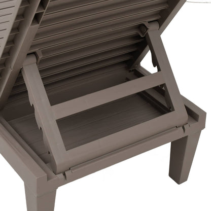 vidaXL Sun Lounger Light Brown 155x58x83 cm Polypropylene