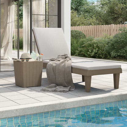 vidaXL Sun Lounger | Light brown | Polypropylene | 155x58x83 cm