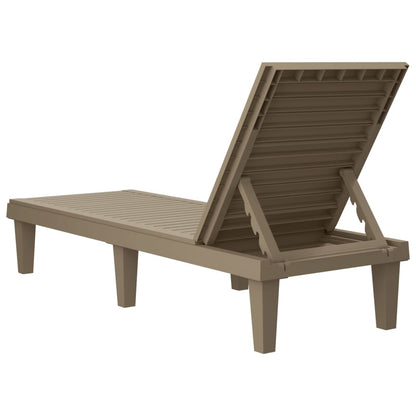 vidaXL Sun Lounger | Light brown | Polypropylene | 155x58x83 cm