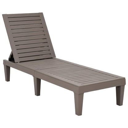 vidaXL Sun Lounger Light Brown 155x58x83 cm Polypropylene