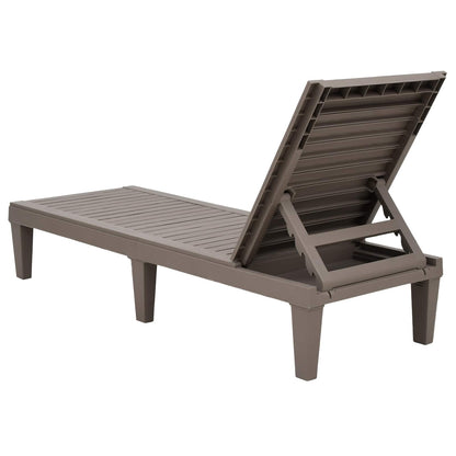 vidaXL Sun Lounger Light Brown 155x58x83 cm Polypropylene