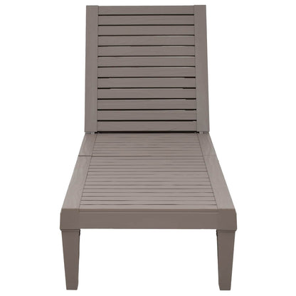 vidaXL Sun Lounger Light Brown 155x58x83 cm Polypropylene