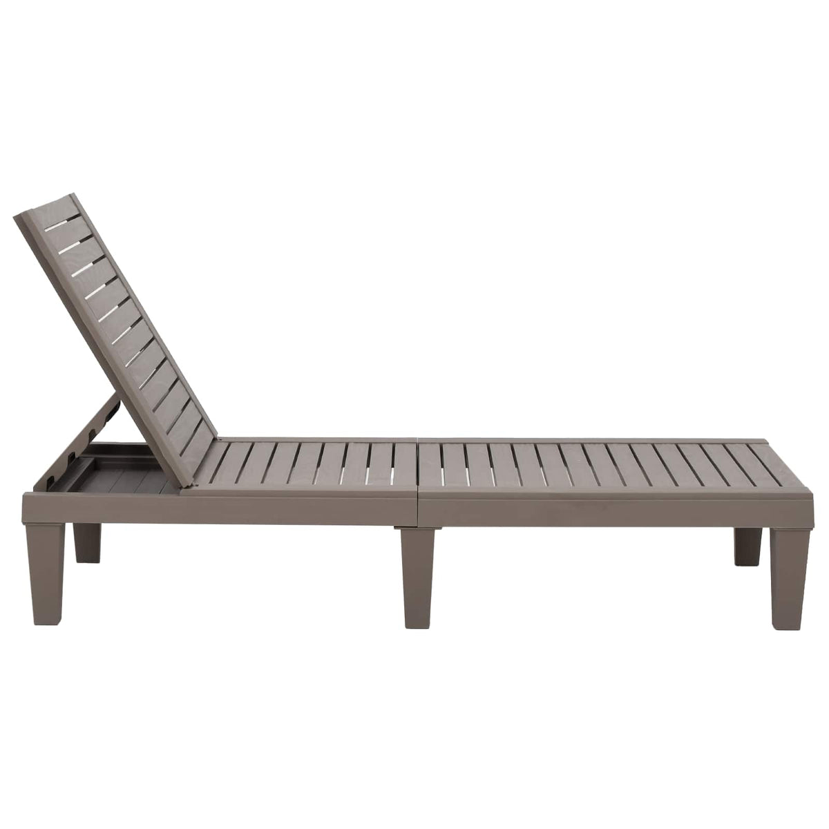 vidaXL Sun Lounger Light Brown 155x58x83 cm Polypropylene