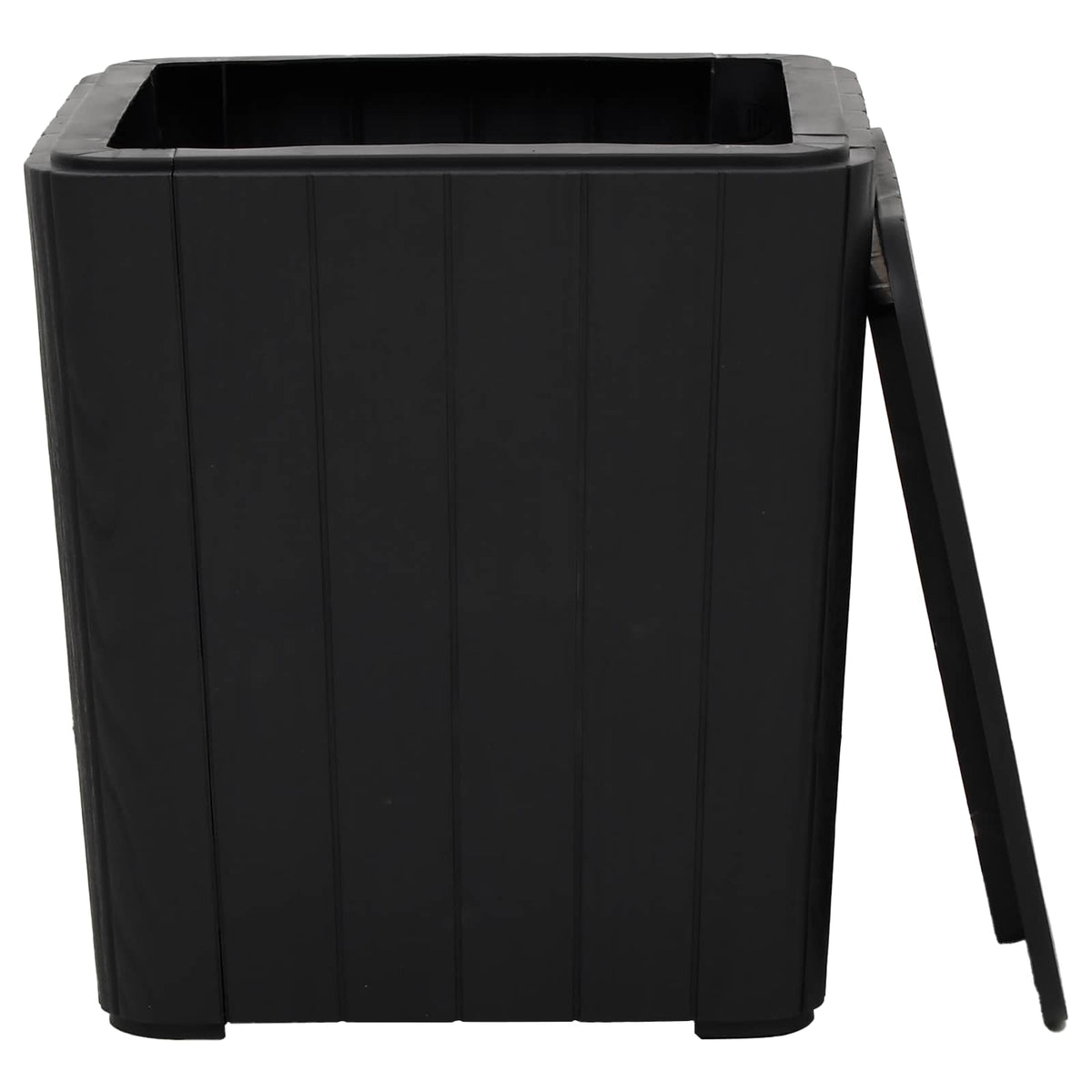 vidaXL Garden Table with Removable Lid Black Polypropylene