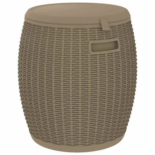 vidaXL 4-in-1 Garden Storage Box Light Brown Polypropylene