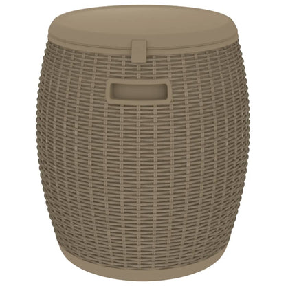 vidaXL 4-in-1 Garden Storage Box Light Brown Polypropylene
