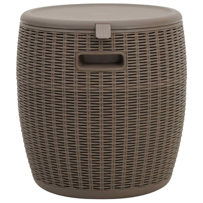 vidaXL 4-in-1 Garden Storage Box Light Brown Polypropylene