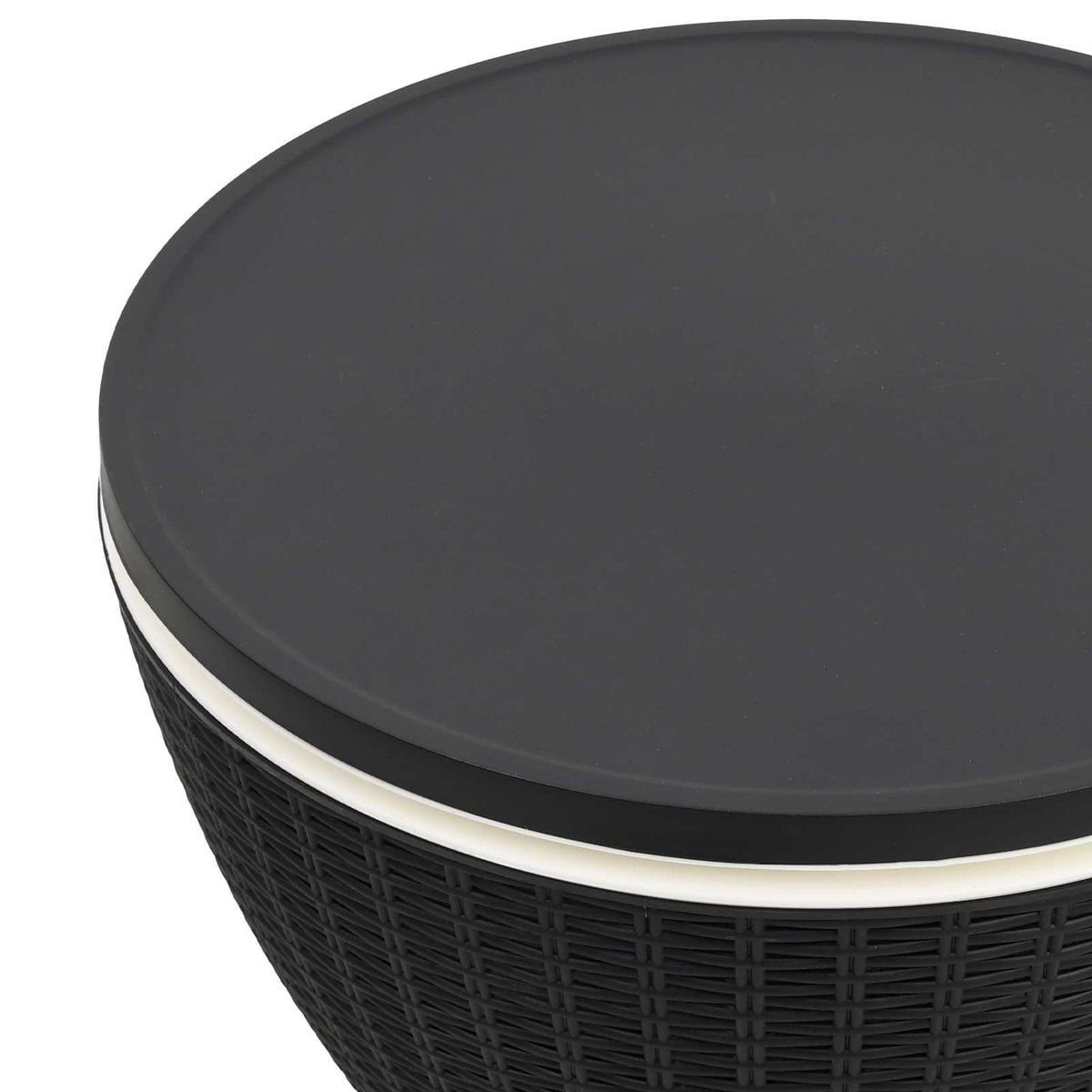 vidaXL 3-in-1 Ice Cooler Table Black Polypropylene