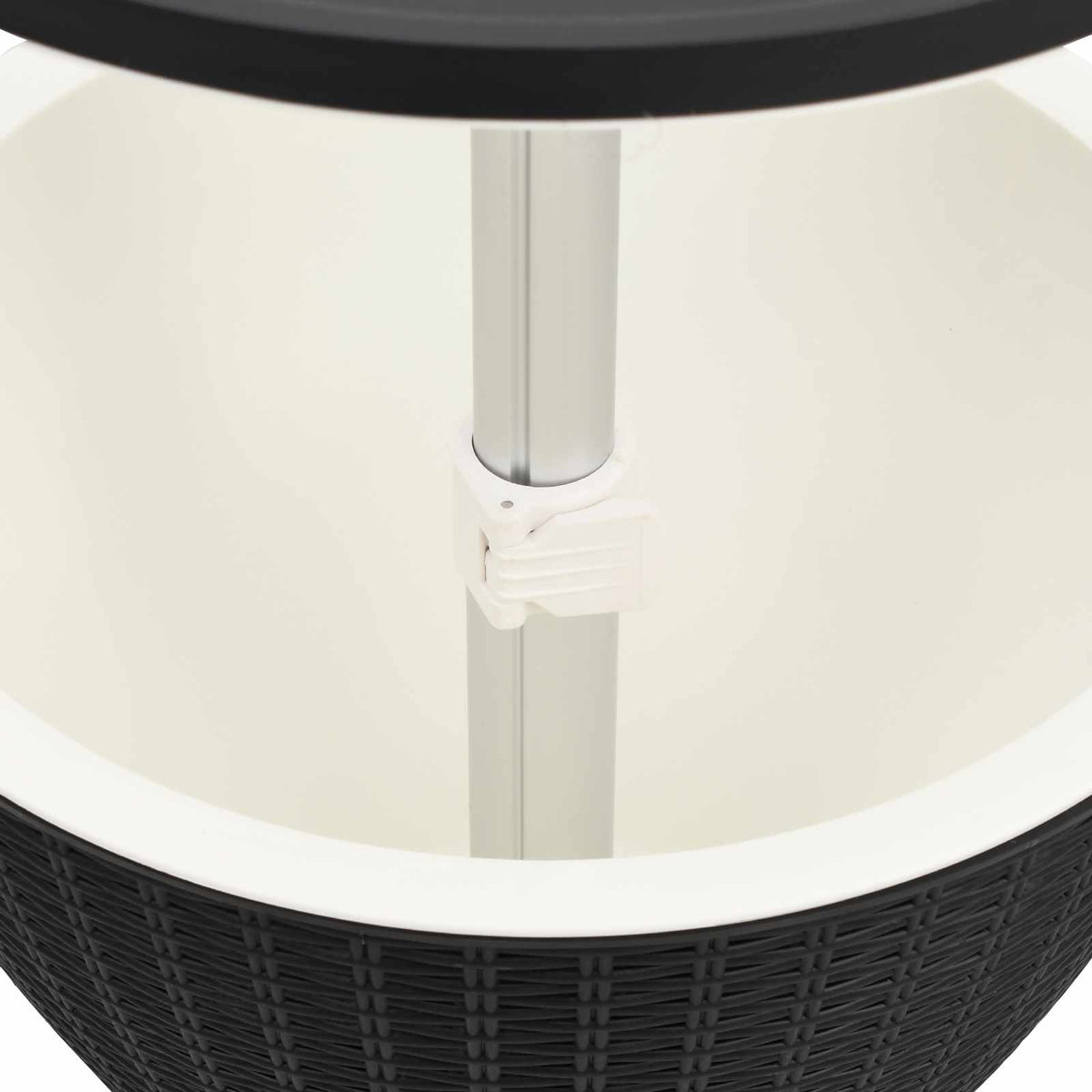 vidaXL 3-in-1 Ice Cooler Table Black Polypropylene