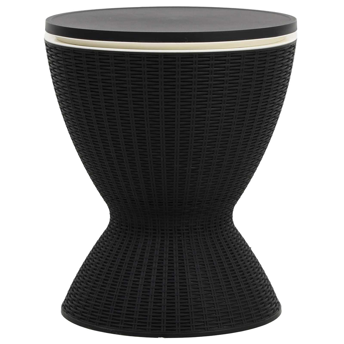 vidaXL 3-in-1 Ice Cooler Table Black Polypropylene