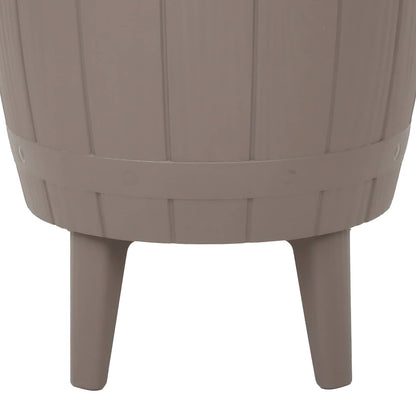 vidaXL 3-in-1 Ice Cooler Table Light Brown Polypropylene