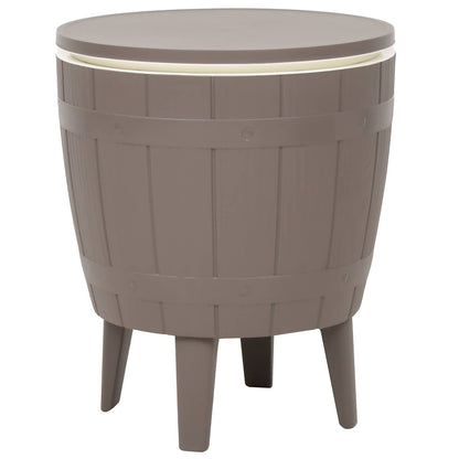 vidaXL 3-in-1 Ice Cooler Table Light Brown Polypropylene