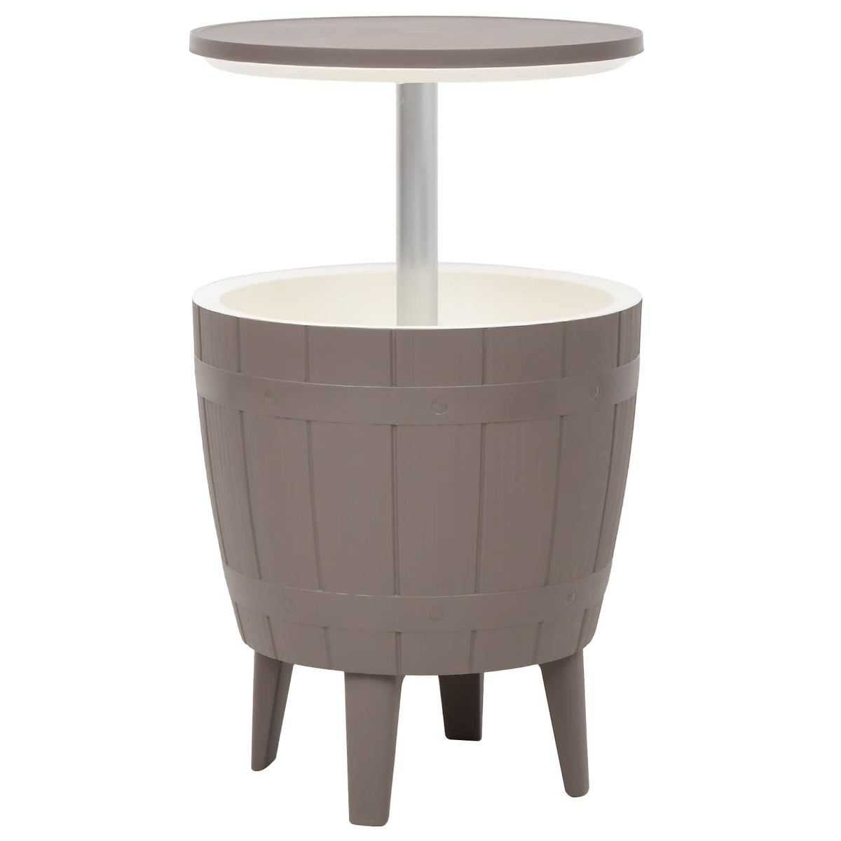 vidaXL 3-in-1 Ice Cooler Table Light Brown Polypropylene