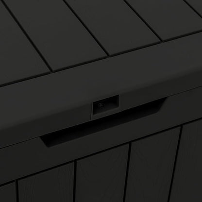 vidaXL Garden Storage Box Black 55.5x43x53 cm Polypropylene