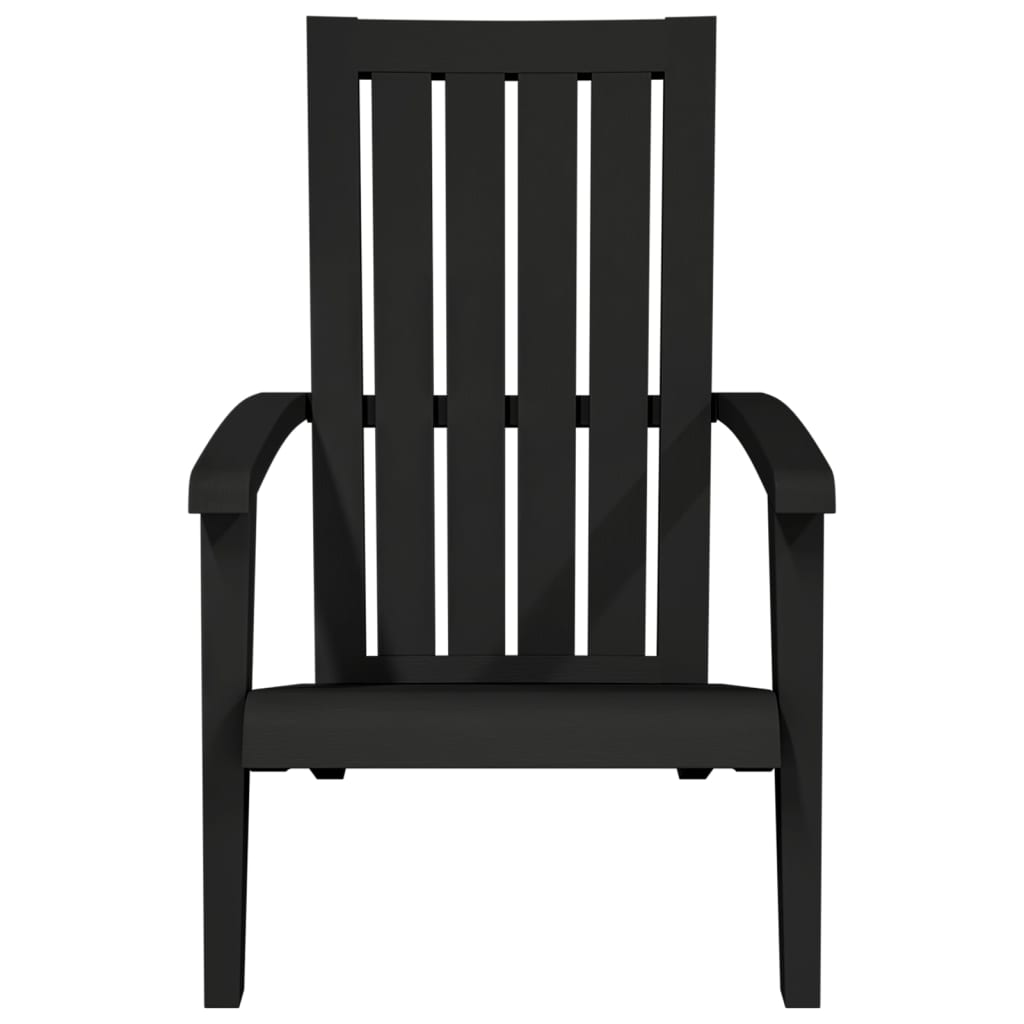 vidaXL Garden Adirondack Chair | Black | Polypropylene (PP) | Standard