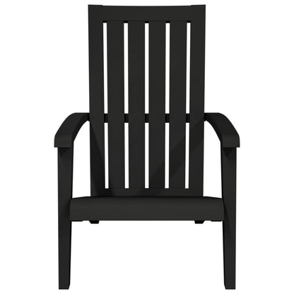 vidaXL Garden Adirondack Chair | Black | Polypropylene (PP) | Standard