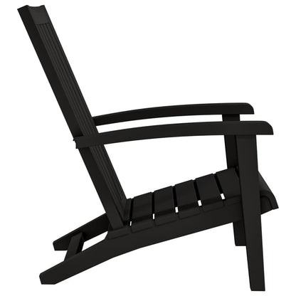 vidaXL Garden Adirondack Chair | Black | Polypropylene (PP) | Standard