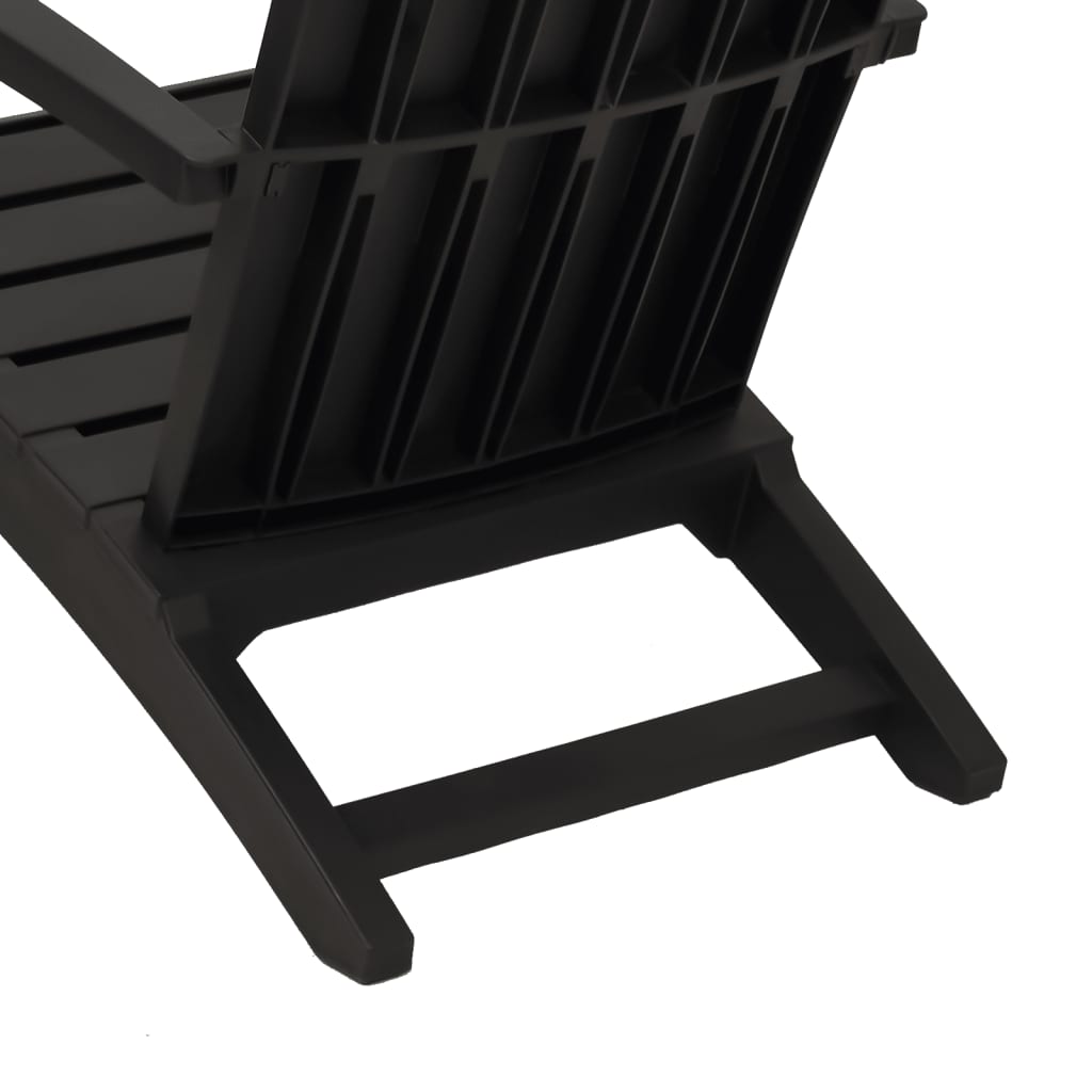 vidaXL Garden Adirondack Chair | Black | Polypropylene (PP) | Standard
