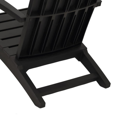 vidaXL Garden Adirondack Chair | Black | Polypropylene (PP) | Standard