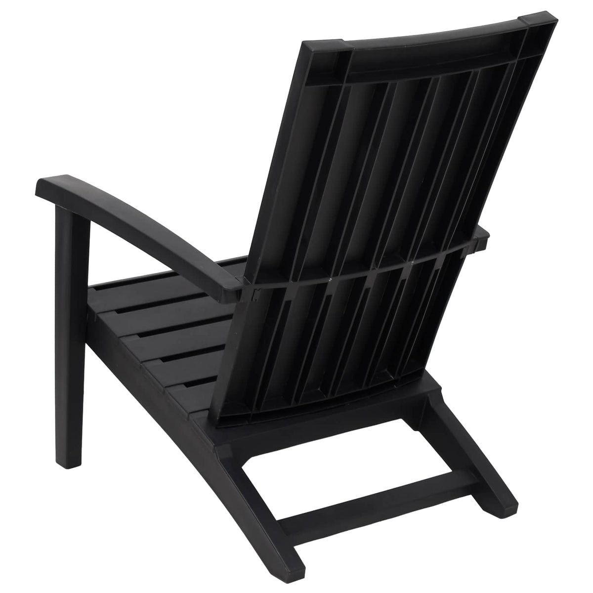 vidaXL Garden Adirondack Chair Black Polypropylene