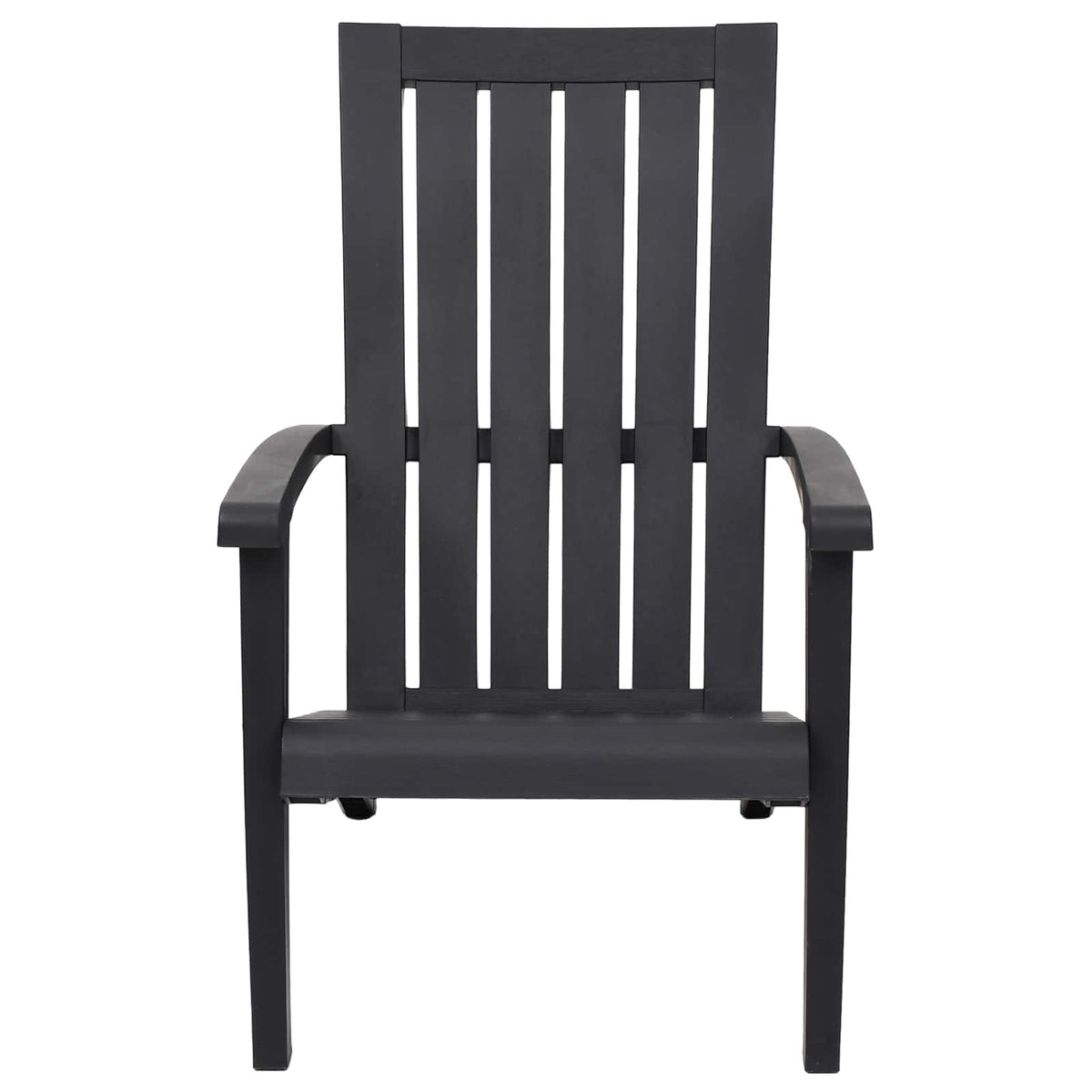 vidaXL Garden Adirondack Chair Black Polypropylene