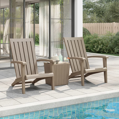 vidaXL Garden Adirondack Chair | Set of 2 | Light brown | Polypropylene (PP)