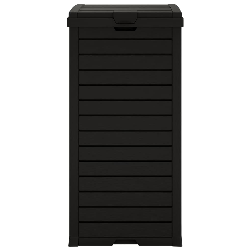 vidaXL Outdoor Garbage Bin Black 41x41x86 cm Polypropylene