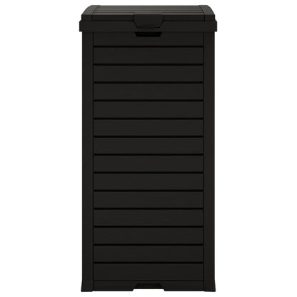 vidaXL Outdoor Garbage Bin Black 41x41x86 cm Polypropylene