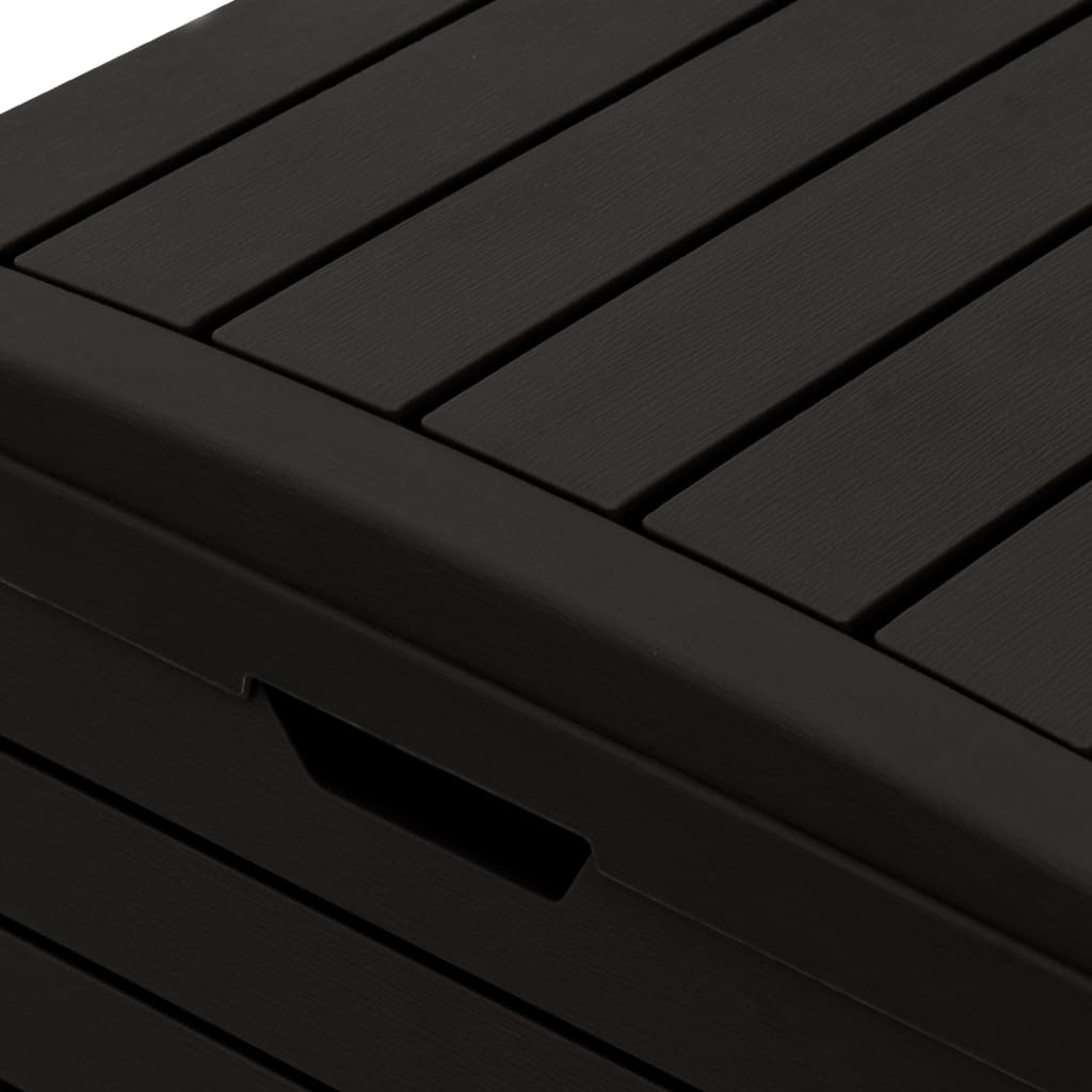 vidaXL Outdoor Garbage Bin Black 41x41x86 cm Polypropylene