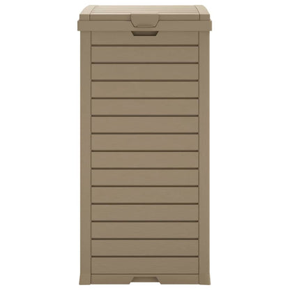 vidaXL Outdoor Garbage Bin Light Brown 41x41x86 cm Polypropylene