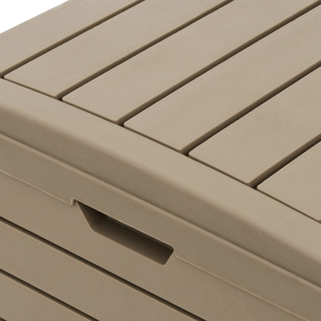 vidaXL Outdoor Garbage Bin Light Brown 41x41x86 cm Polypropylene