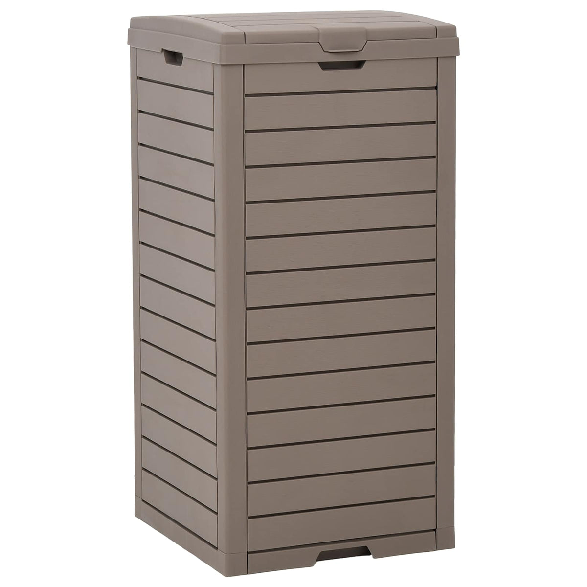vidaXL Outdoor Garbage Bin Light Brown 41x41x86 cm Polypropylene