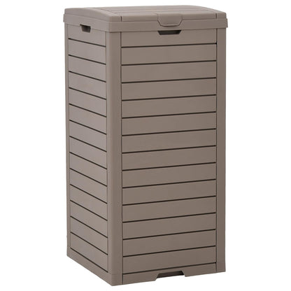 vidaXL Outdoor Garbage Bin Light Brown 41x41x86 cm Polypropylene