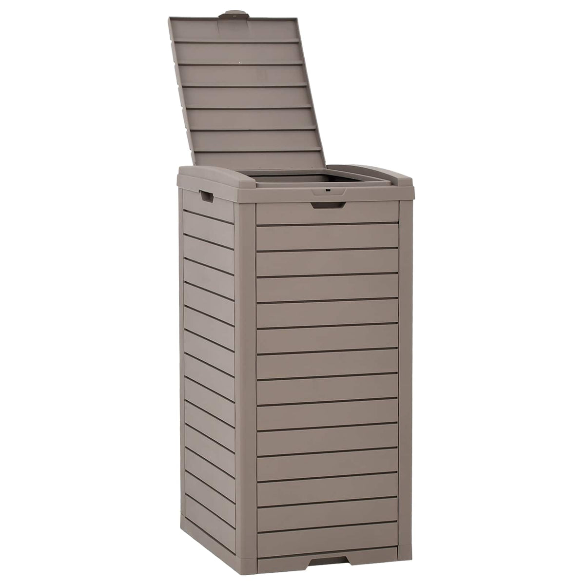 vidaXL Outdoor Garbage Bin Light Brown 41x41x86 cm Polypropylene