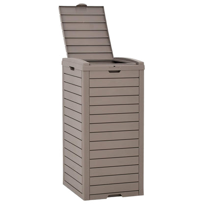 vidaXL Outdoor Garbage Bin Light Brown 41x41x86 cm Polypropylene