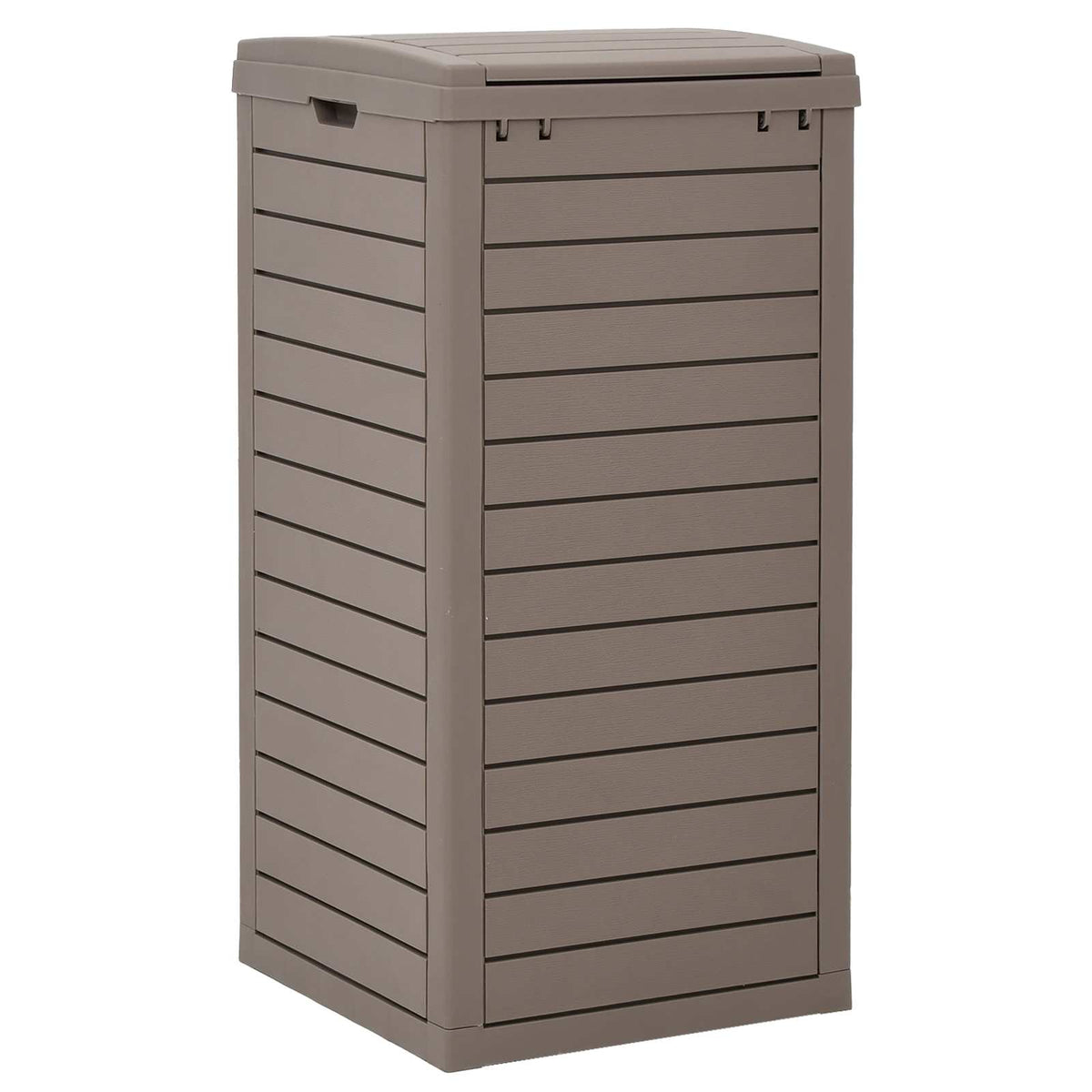 vidaXL Outdoor Garbage Bin Light Brown 41x41x86 cm Polypropylene